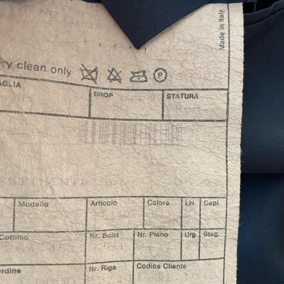 Giorgio Armani Borgonuovo 21 Navy Patterned Blazer - Picture 14 of 14